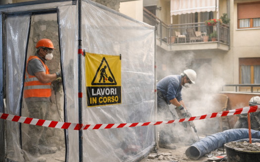 Cantieri condominiali tutela della salute e polveri