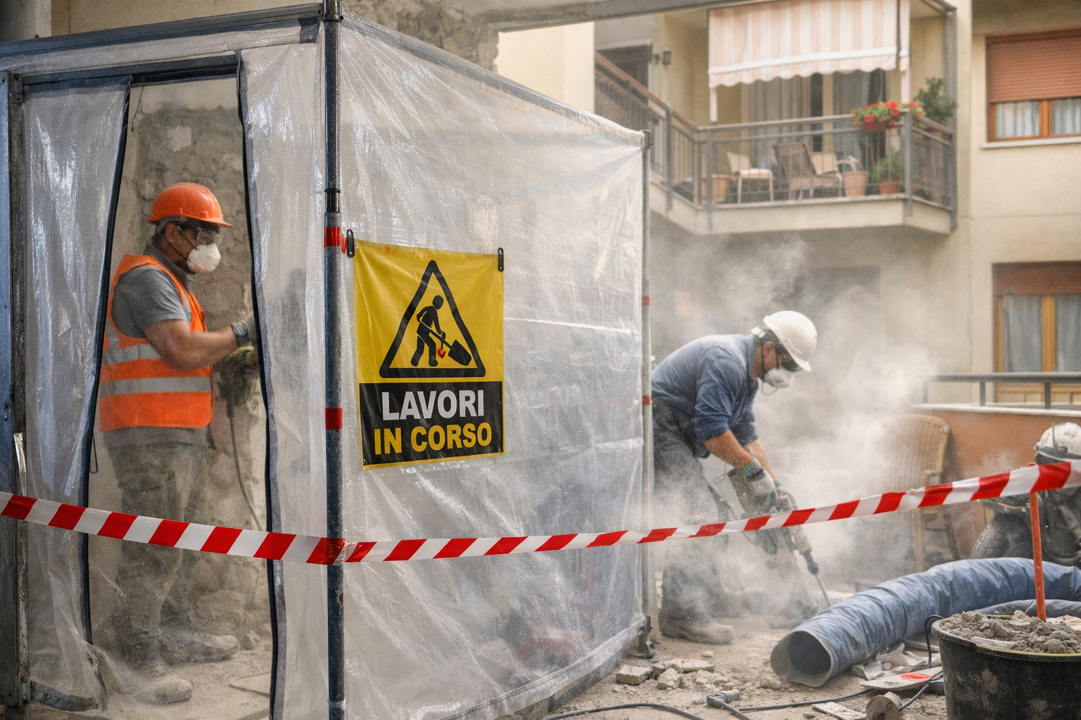 Cantieri condominiali tutela della salute e polveri